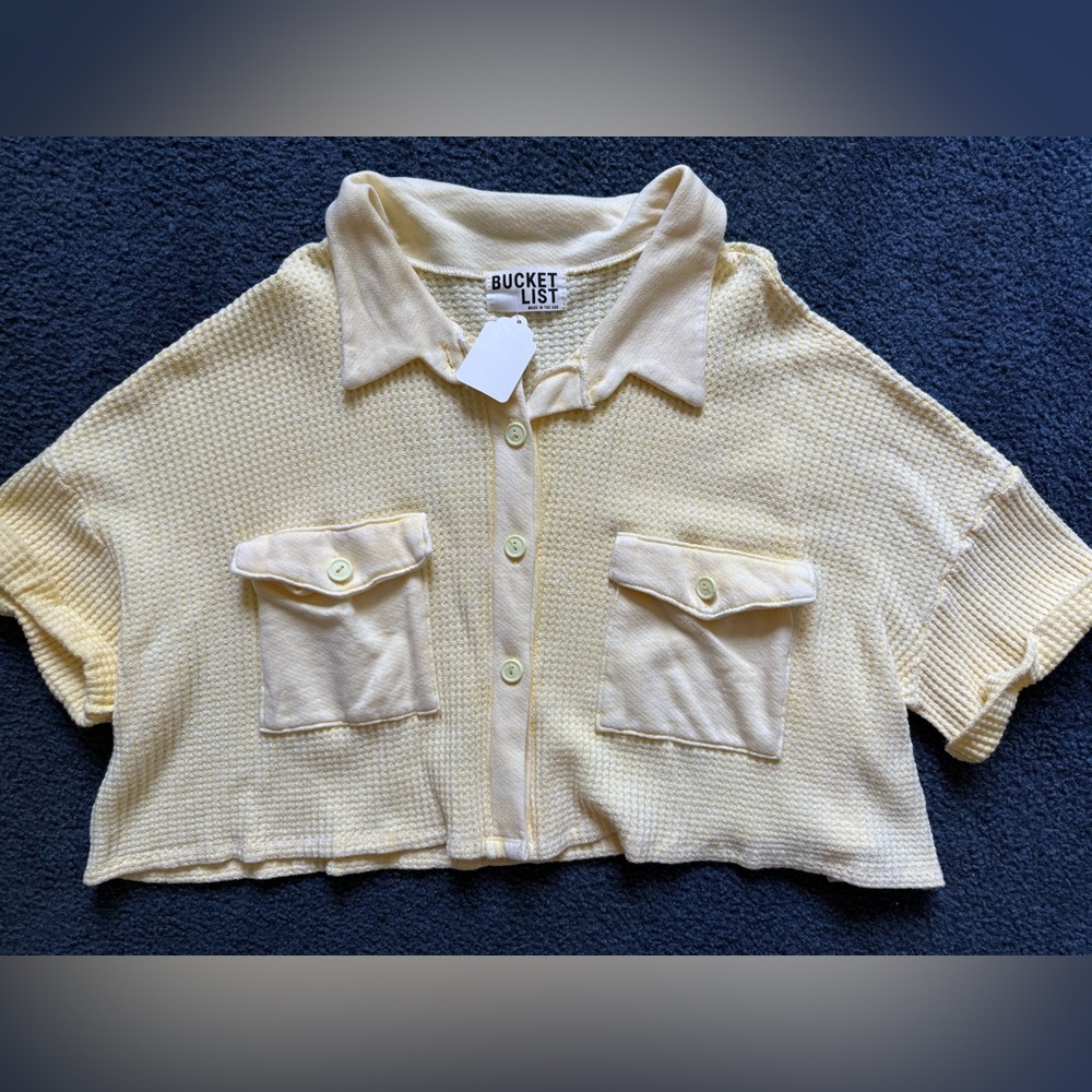 Cropped Waffle Shacket